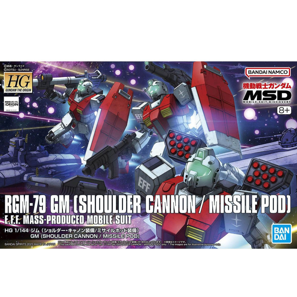 HG RGM-79 GM (Shoulder Cannon / Missile Pod) 1/144 Gunpla UK Stock