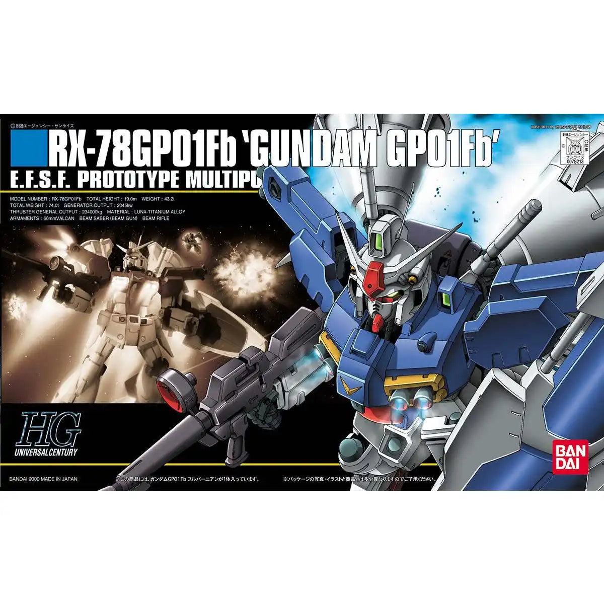 HGUC RX-78GP01-Fb Gundam GP01Fb Zephyranthes Full Burnen 1/144